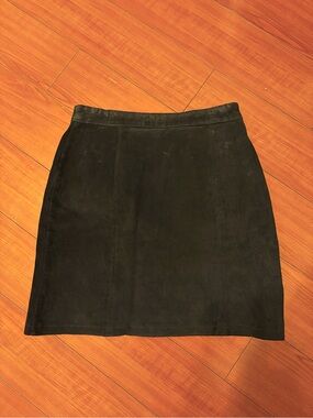 The Limited Vintage Black Suede Pencil Skirt